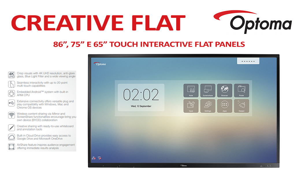 OPTOMA CREATIVE TOUCH INTERACTIVE FLAT PANEL